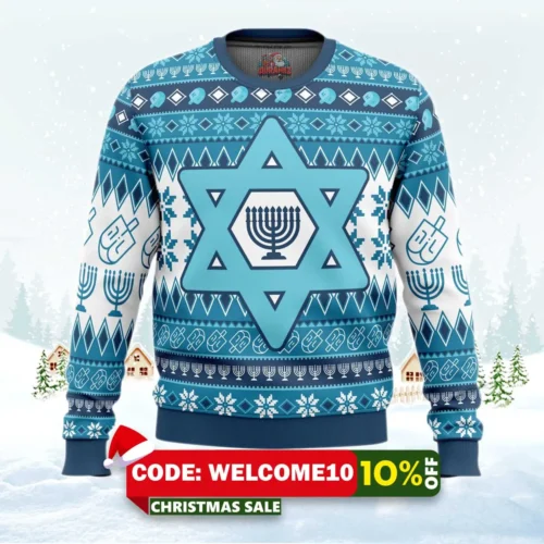 hanukkah ugly christmas sweater 1