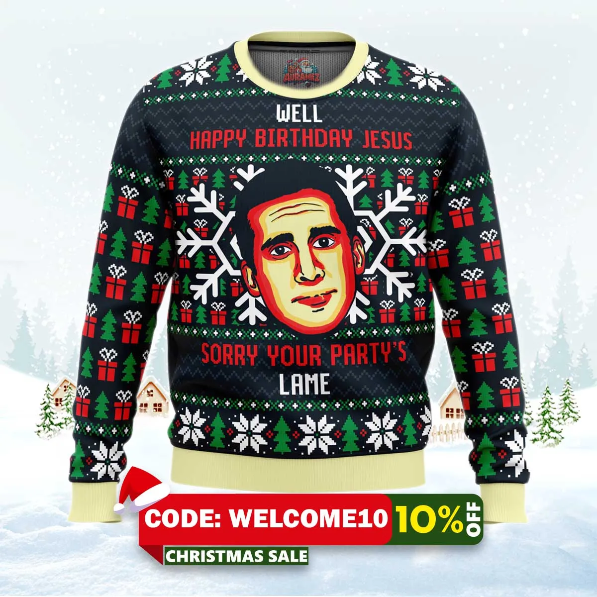 happy birthday jesus the office funny sweater 1 happy birthday jesus the office funny sweater 1