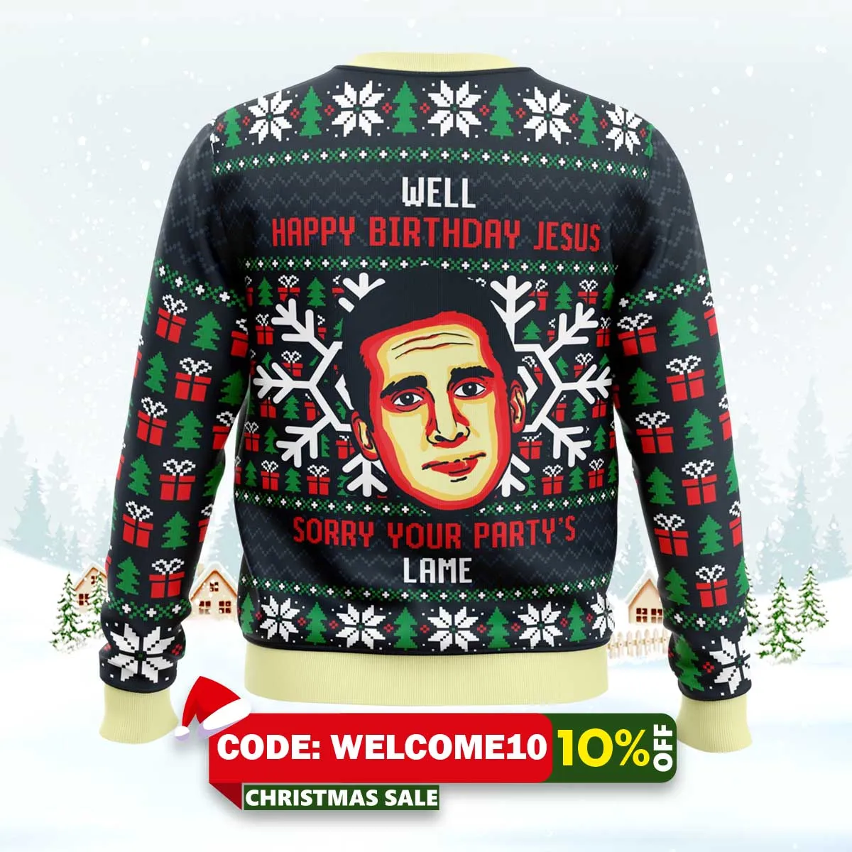 happy birthday jesus the office funny sweater 2 happy birthday jesus the office funny sweater 2