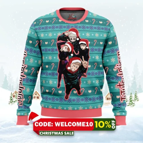 happy dub cast jujutsu kaisen sweater 1