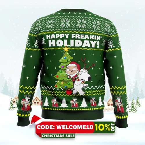 happy freakin holidays family guy sweater 2