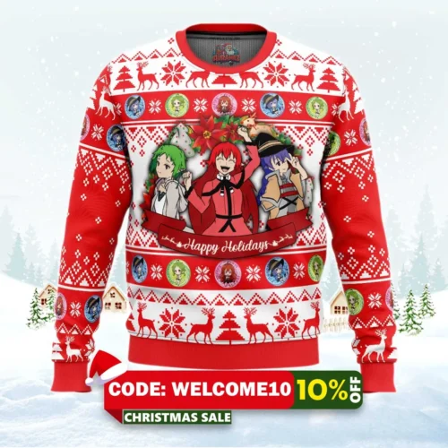 happy holidays mushoku tensei jobless reincarnation sweater 1