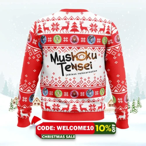 happy holidays mushoku tensei jobless reincarnation sweater 2