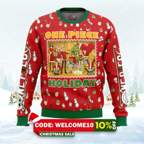 happy holidays one piece sweater 1