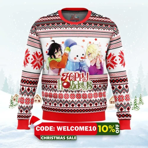 happy holidays seraph of the end sweater 1