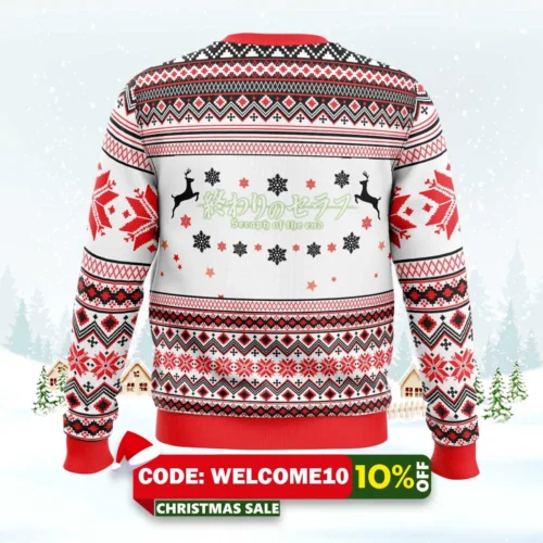 happy holidays seraph of the end sweater 2