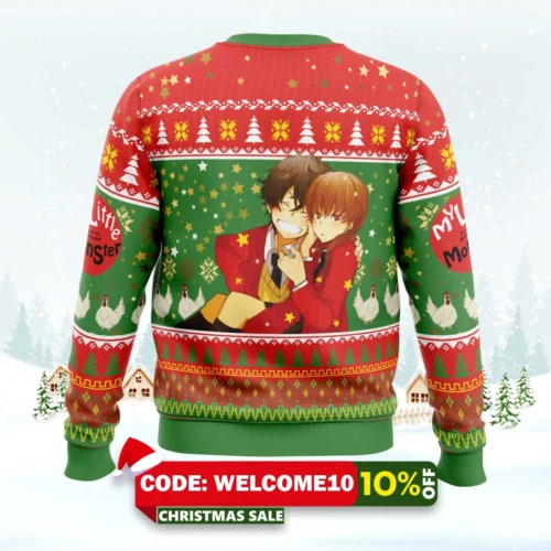 haru and shizuku my little monster ugly christmas sweater 2