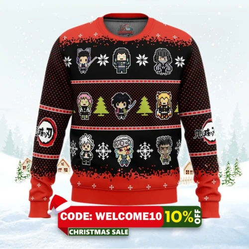 hashira demon slayer ugly christmas sweater 1