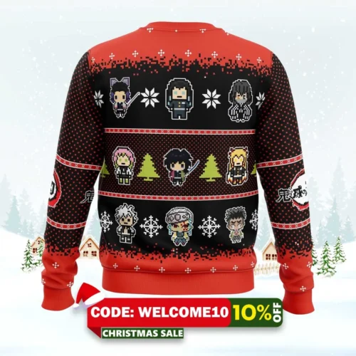 Hashira Demon Slayer Ugly Christmas Sweater 1 hashira demon slayer ugly christmas sweater 2