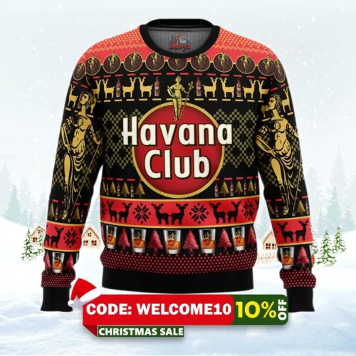 havana club ugly christmas sweater 1