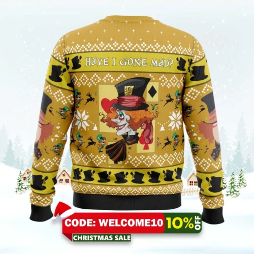 have i gone mad alice in wonderland ugly christmas sweater 2