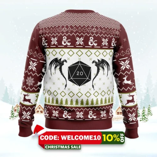 have yourself a merry little crit mas dungeons and dragons ugly christmas sweater 2