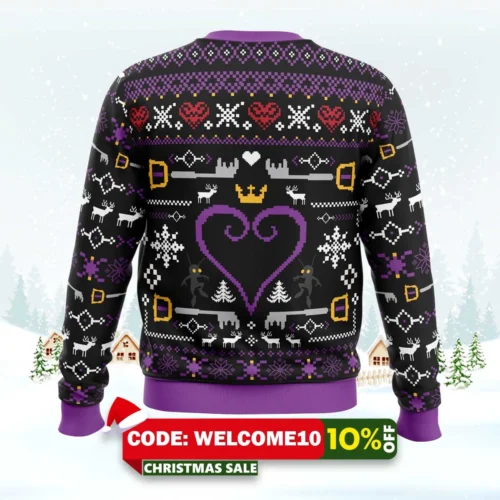hearts kingdom hearts ugly christmas sweater 2