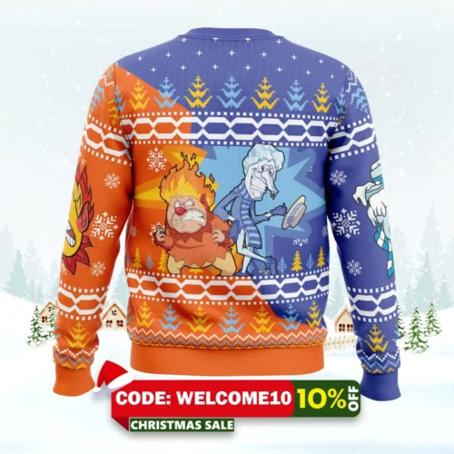 heat and snow miser the year without a santa claus ugly christmas sweater 2