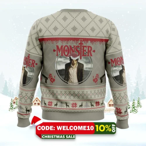 helfe das monstrum monster ugly christmas sweater 2
