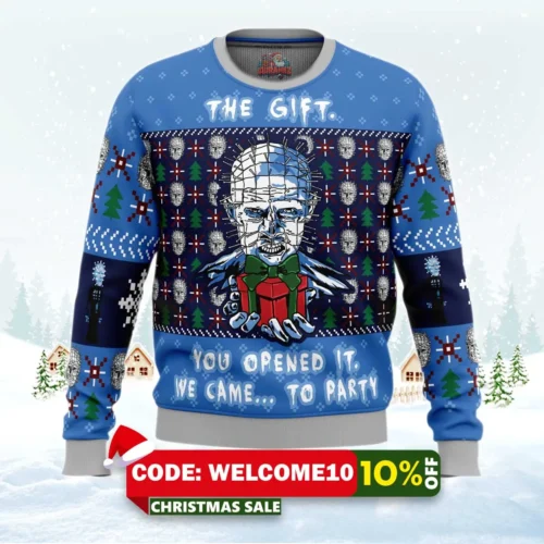 hellraiser ugly christmas sweater 1