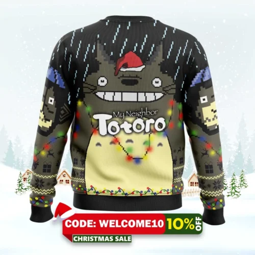 here comes the bus my neighbor totoro ugly christmas sweater 2