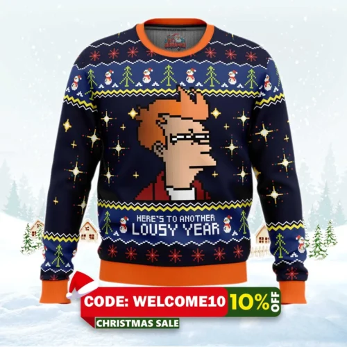 here's to another lousy year ugly christmas sweater 1