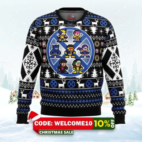 hero christmas x men ugly christmas sweater 1
