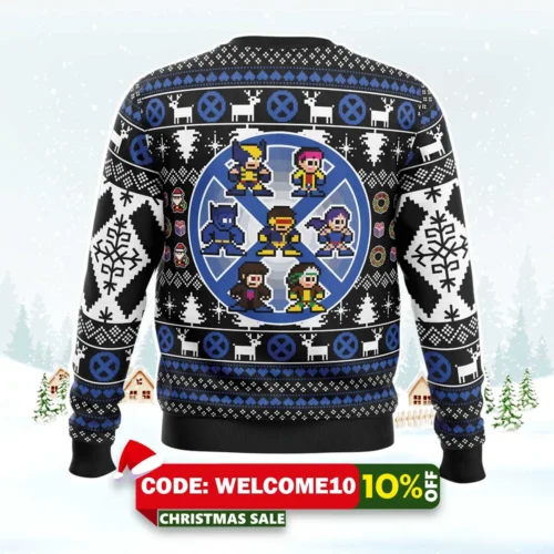 Hero Christmas X Men Ugly Christmas Sweater 1 hero christmas x men ugly christmas sweater 2
