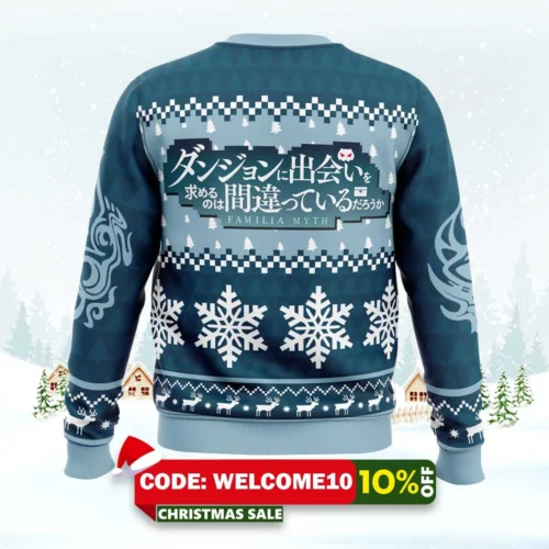 hestia familia emblem danmachi ugly christmas sweater 2