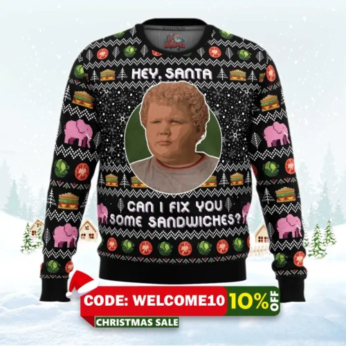 hey santa can i fix you some sandwiches bad santa ugly christmas sweater 1