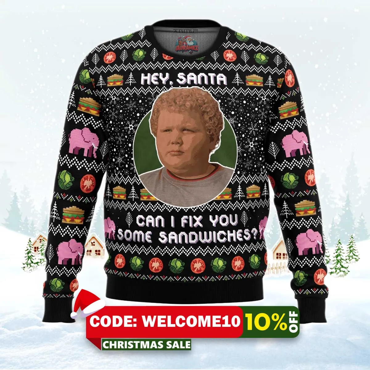hey santa can i fix you some sandwiches bad santa ugly christmas sweater 1 hey santa can i fix you some sandwiches bad santa ugly christmas sweater 1