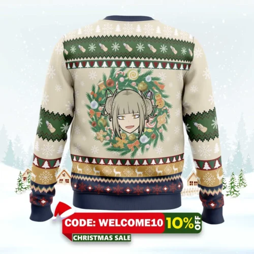 himiko tora christmas my hero academia ugly christmas sweater 2