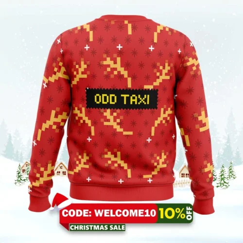 hiroshi odokawa odd taxi ugly christmas sweater 2