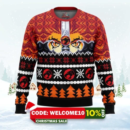 ho ho hooo holiday thundercats ugly christmas sweater 1