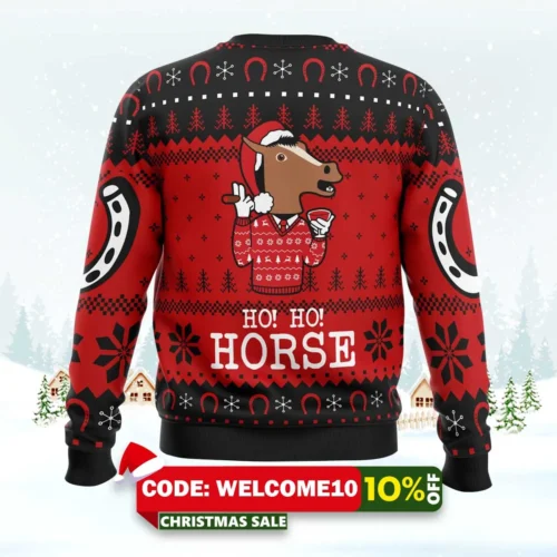 ho! ho! horse bojack horseman ugly christmas sweater 2