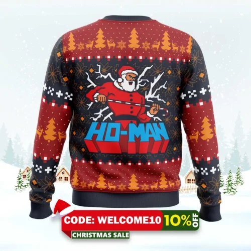 ho man santa claus ugly christmas sweater 2