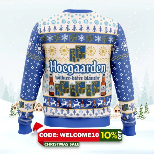 hoegaarden beer ugly christmas sweater 2