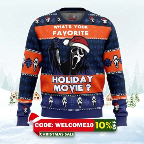 holiday scream ugly christmas sweater 1