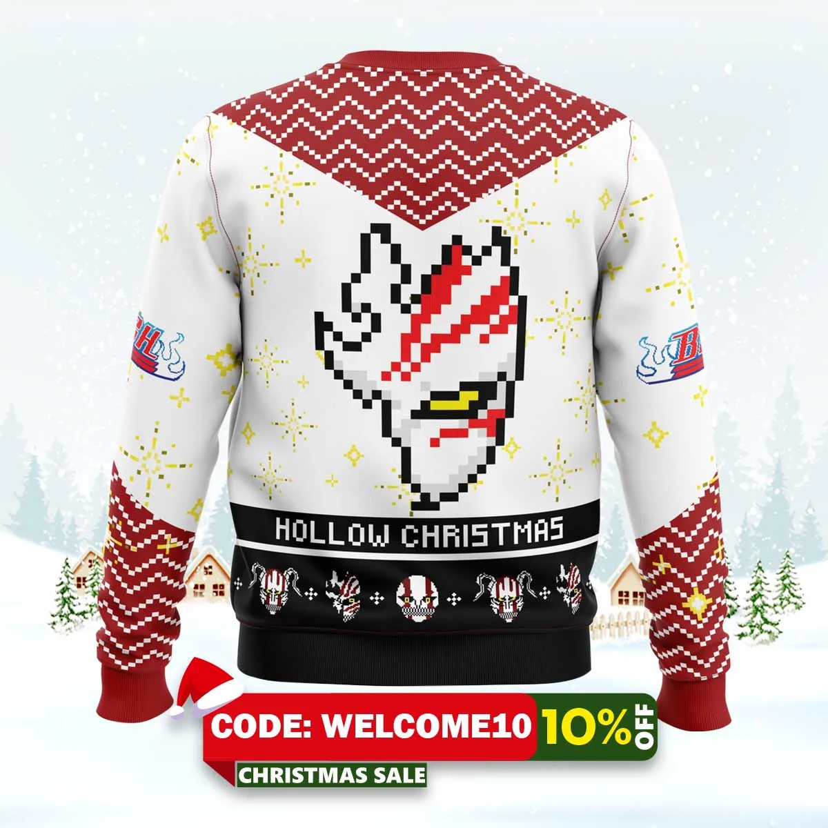 hollow ichigo bleach ugly christmas sweater 2 hollow ichigo bleach ugly christmas sweater 2