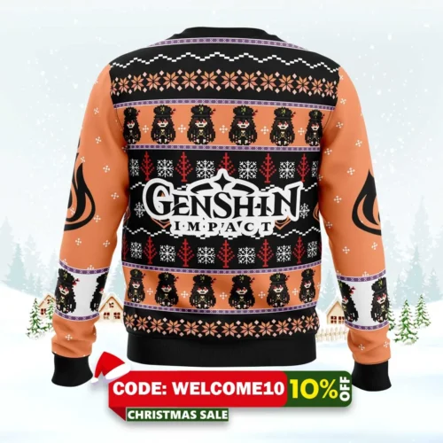hu tao genshin impact ugly christmas sweater 2