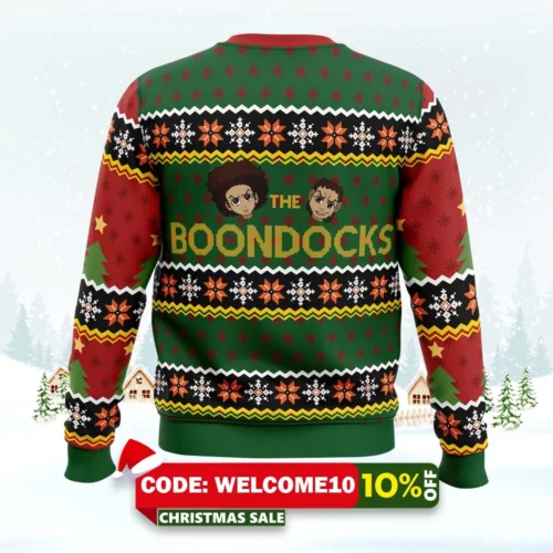 huey freeman the boondocks ugly christmas sweater 2