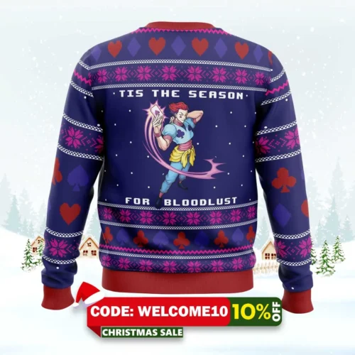 hunter x hunter hisoka ugly christmas sweater 2