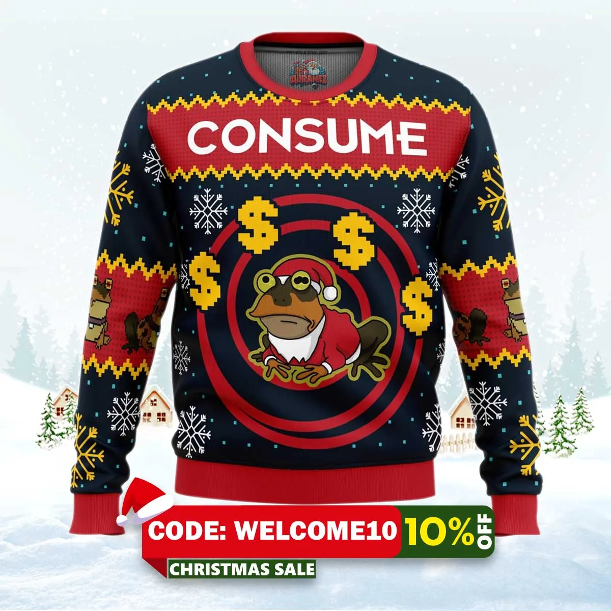 hypnotoad futurama ugly christmas sweater 1 hypnotoad futurama ugly christmas sweater 1