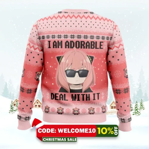 i am adorable spy x family ugly christmas sweater 2