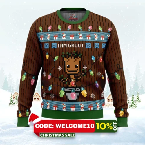 i am groot ugly christmas sweater 1