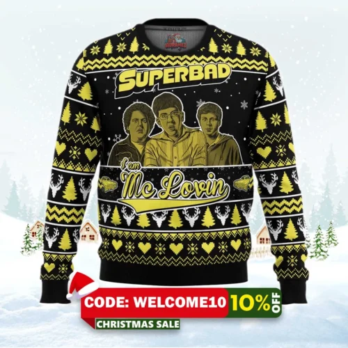 i am mc lovin superbad ugly christmas sweater 1