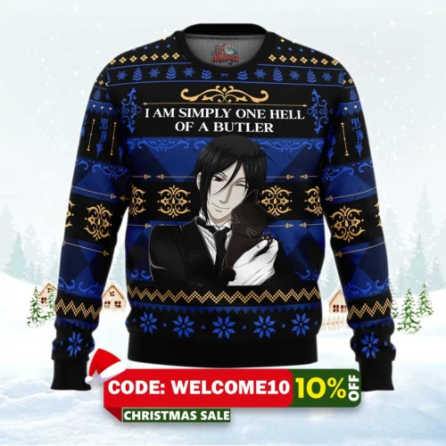 i am simply one hell of a butler ugly christmas sweater 1