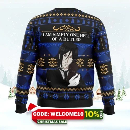 i am simply one hell of a butler ugly christmas sweater 2