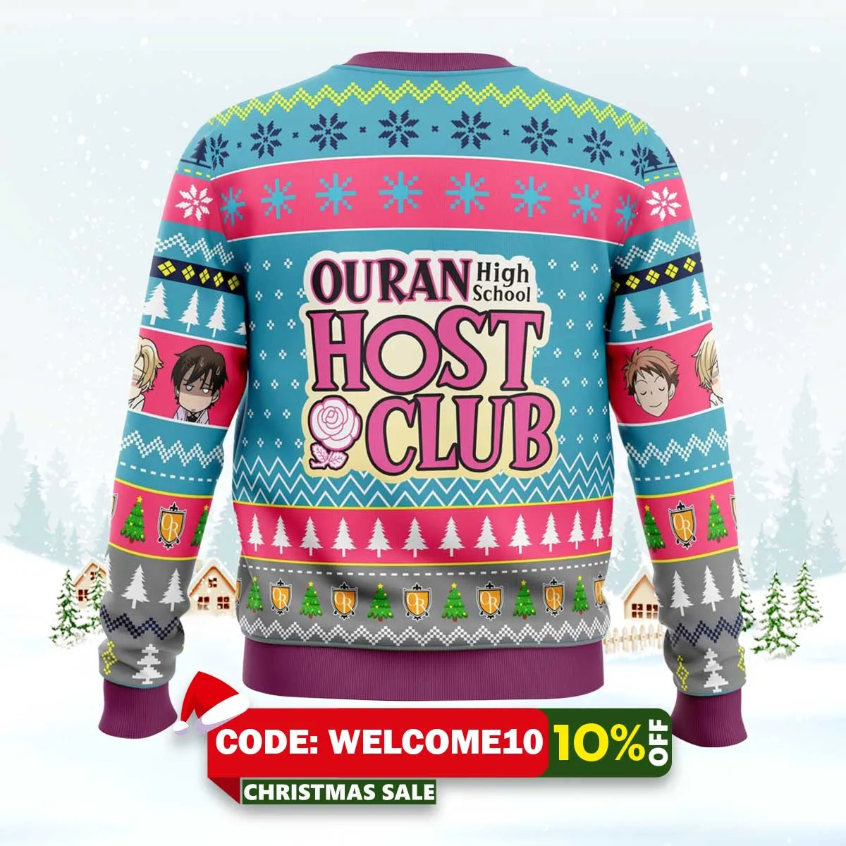 i hate all ouran high school host club ugly christmas sweater 2 i hate all ouran high school host club ugly christmas sweater 2