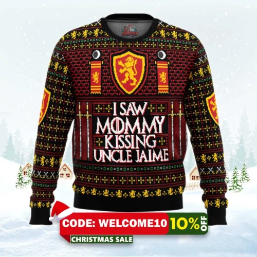 i saw mommy kissing uncle jaime ugly christmas sweater 1