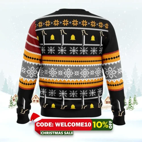 Ichigo True Bankai Bleach Ugly Christmas Sweater 1 ichigo true bankai bleach ugly christmas sweater 2