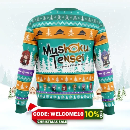 if i only tried harder mushoku tensei jobless reincarnation ugly christmas sweater 2