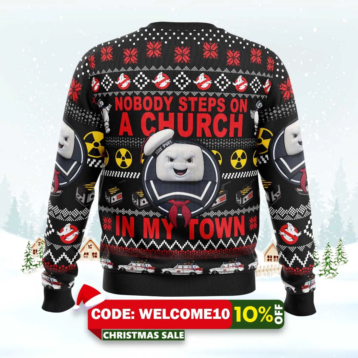 in my town ghost busters ugly christmas sweater 2 in my town ghost busters ugly christmas sweater 2