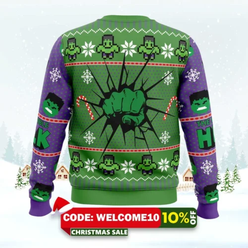 incredible hulk ugly christmas sweater 2
